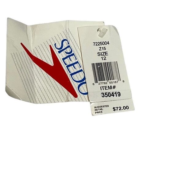 Speedo NWT black and gray animal print one piece swimsuit size 12 - Picture 9 of 13